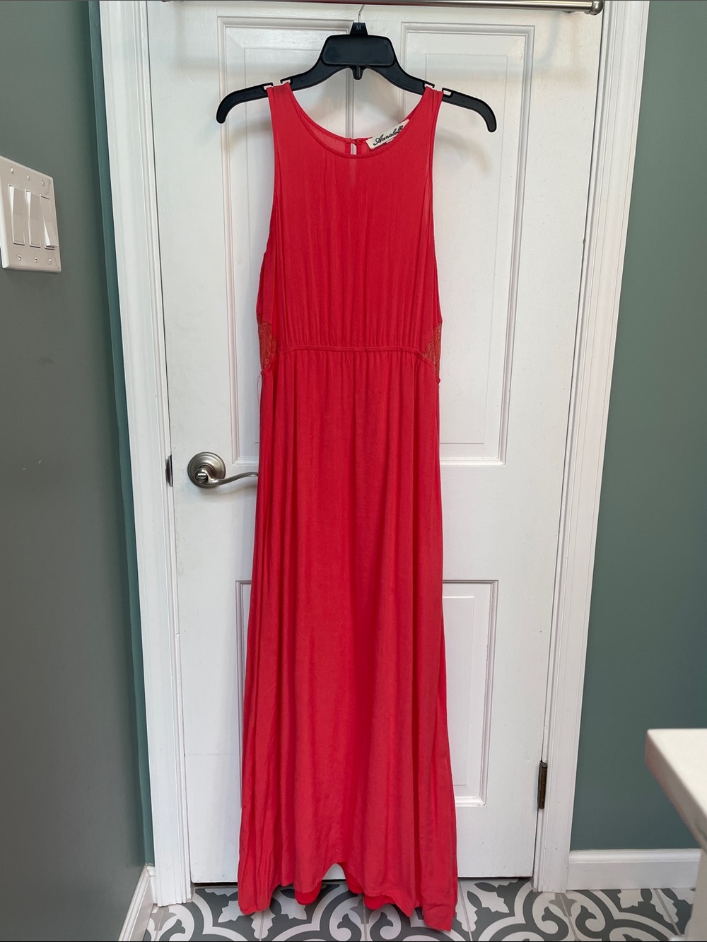 Annabella Coral Red Rayon Dress